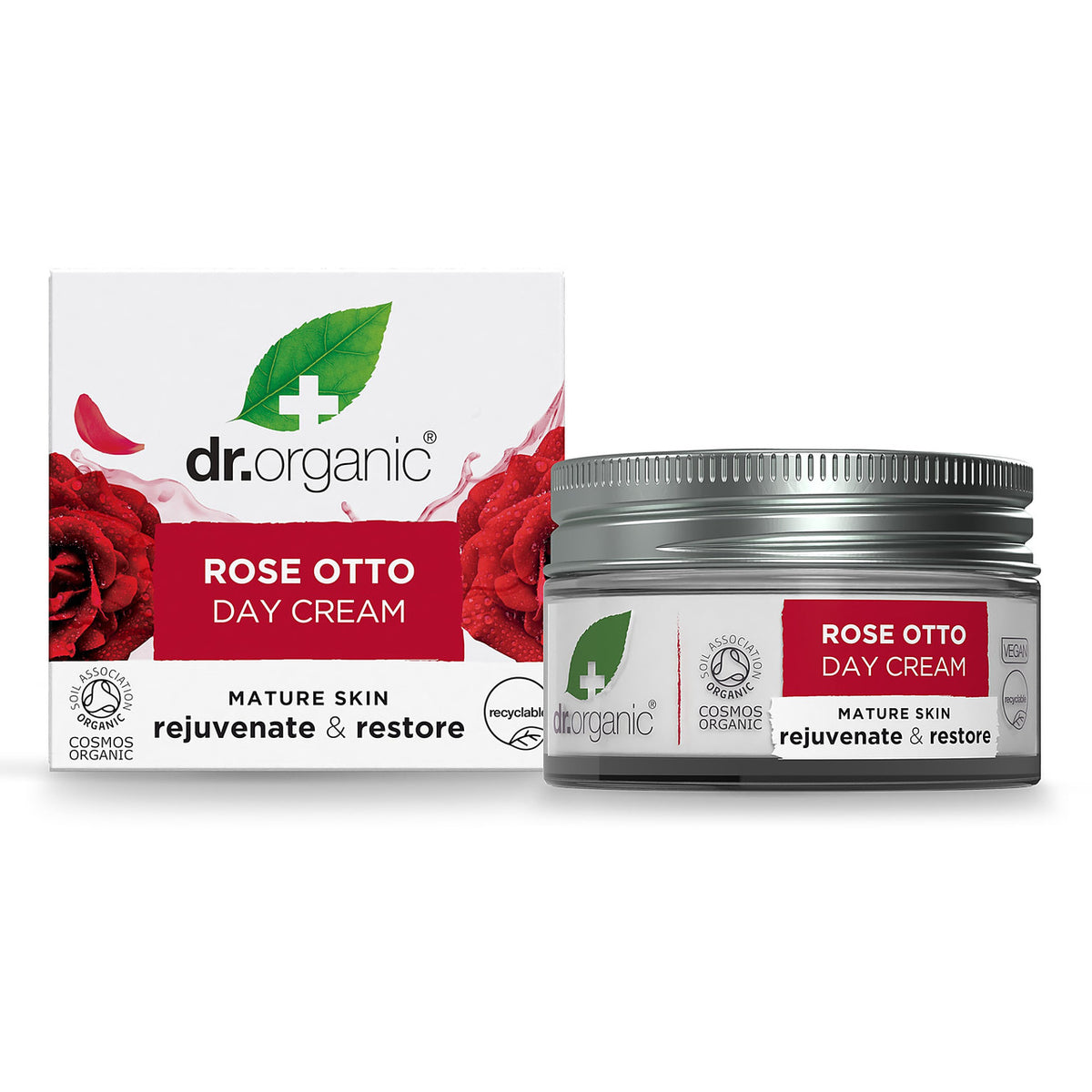 Dr Organic Rose Otto Day Cream - 50ml | Vitamin Planet
