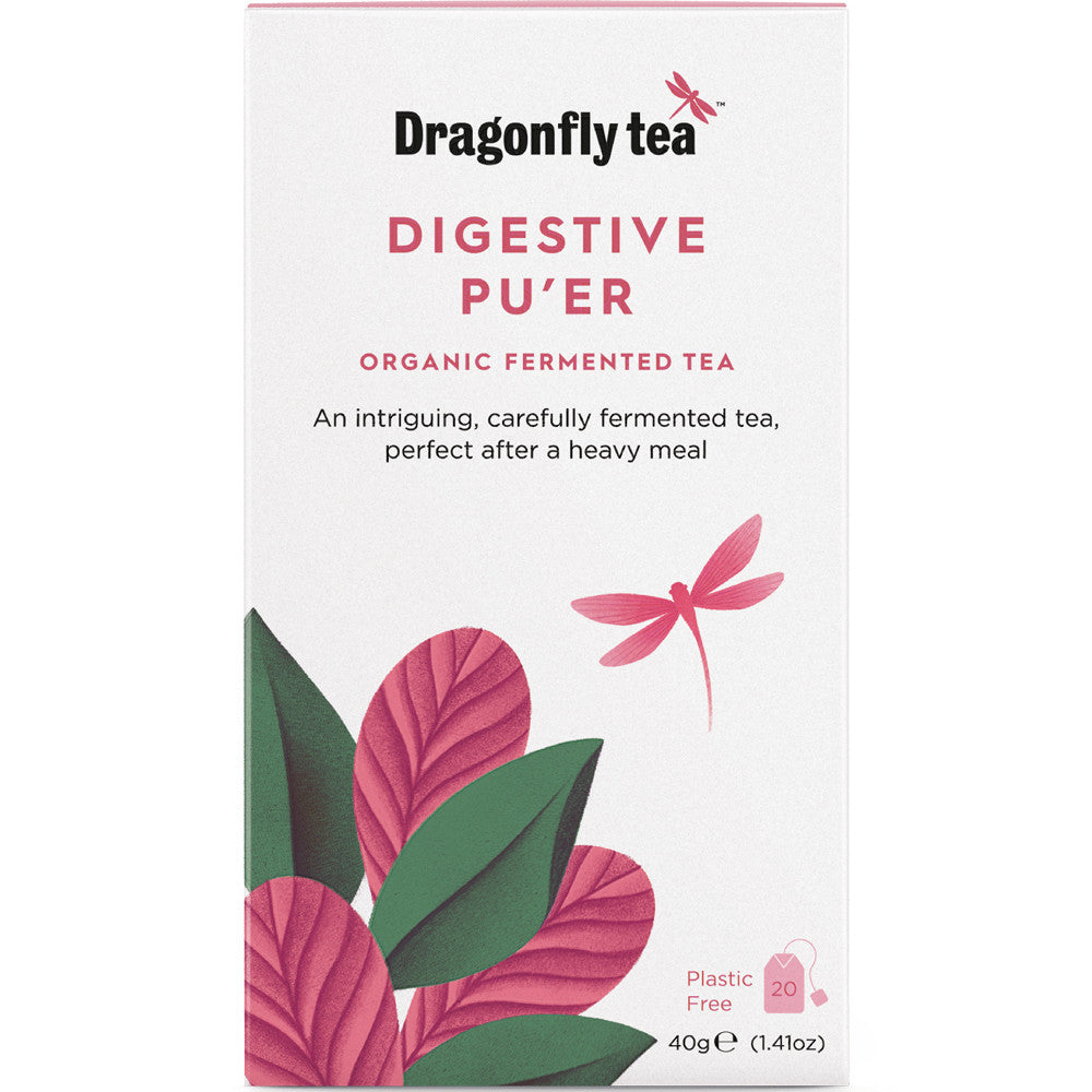Dragonfly Digestive Pu'er Organic Fermented Tea - 20 Sachets | Vitamin ...