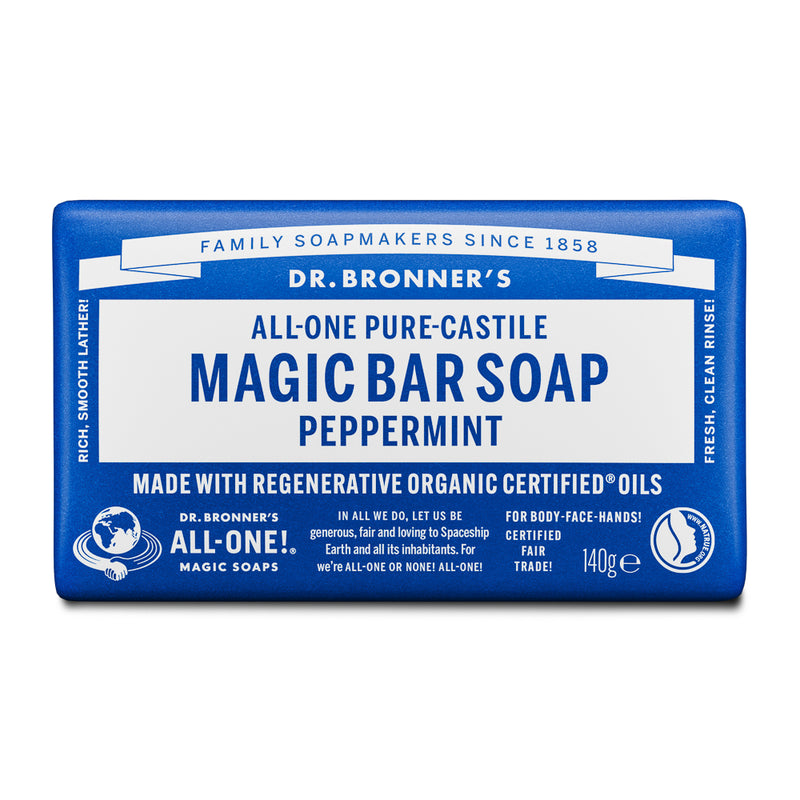 Dr Bronner Organic Peppermint Soap Bar - 140g