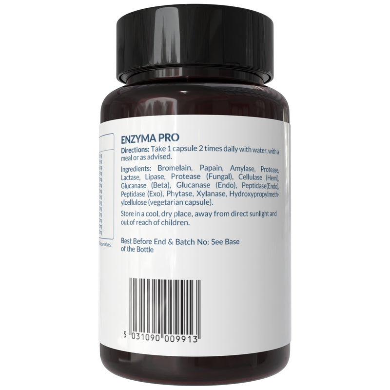 Nutraconcepts Enzyma Pro – 14-Digestive Enzyme Complex – 60 Vegan Capsules