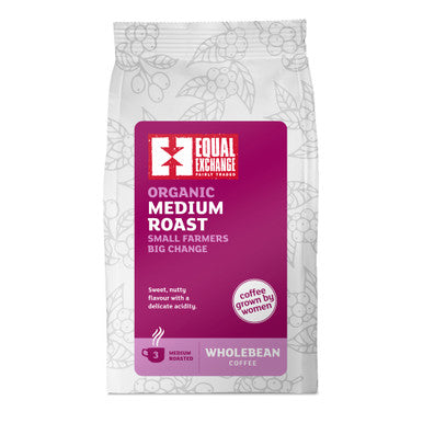 Equal Exchange Fairtrade & Organic Medium Roast Coffee Beans  - 227g