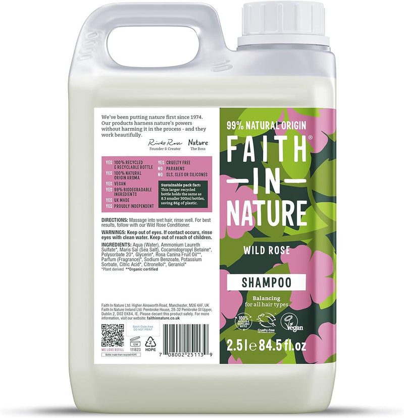 Faith in Nature Wild Rose Shampoo - 2.5L