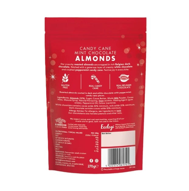 Forest Feast Candy Cane Mint Chocolate Almonds 270g