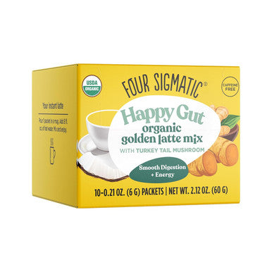 Four Sigmatic Happy Gut Golden Latte Mix with Turkey Tail - 10 Sachets