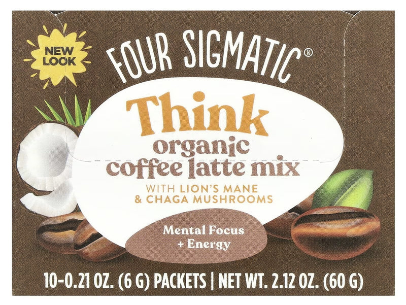 Four Sigmatic Think Coffee Latte Mix with Lion's Mane - 10 Sachets