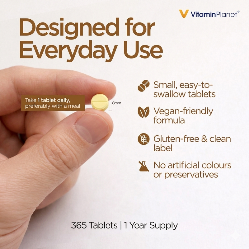 Vitamin B Complex, All 8 B-Vitamins – 365 Tablets, 1 Year Supply