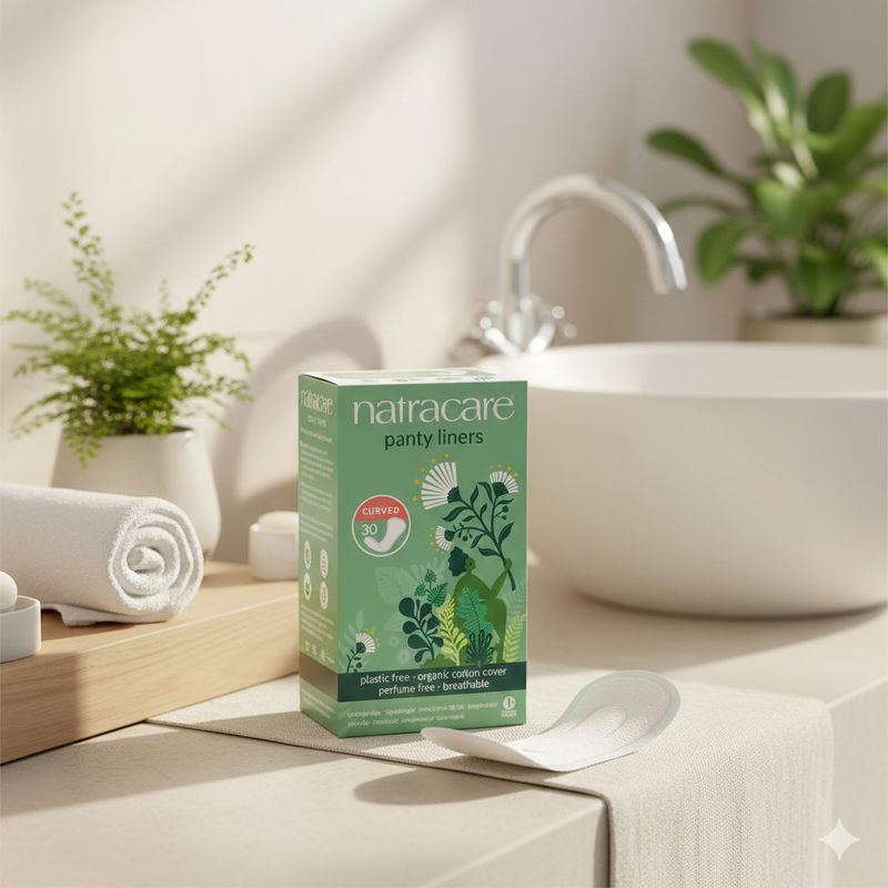 Natracare Cotton Curved Panty Liners - 30 Liners