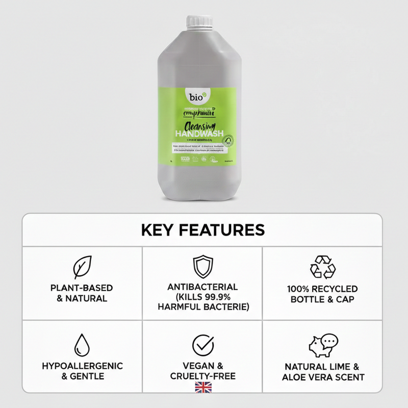 Bio-D Lime & Aloe Vera Cleansing Handwash - 5 Litre
