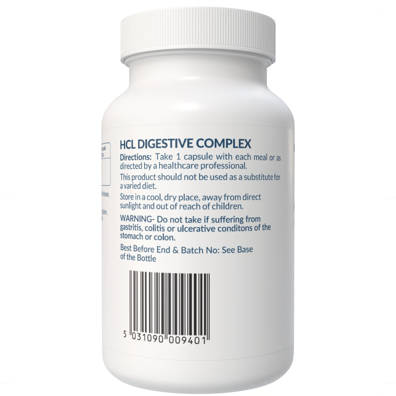 HCL Digestive Complex - Stomach Acid Support - 90 Capsules