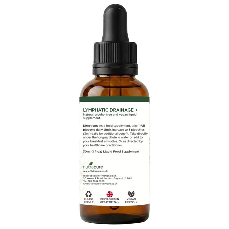 Nutrapure Lymphatic Drainage Drops – Herbal Liquid Support for Detox & Circulation - 30ml
