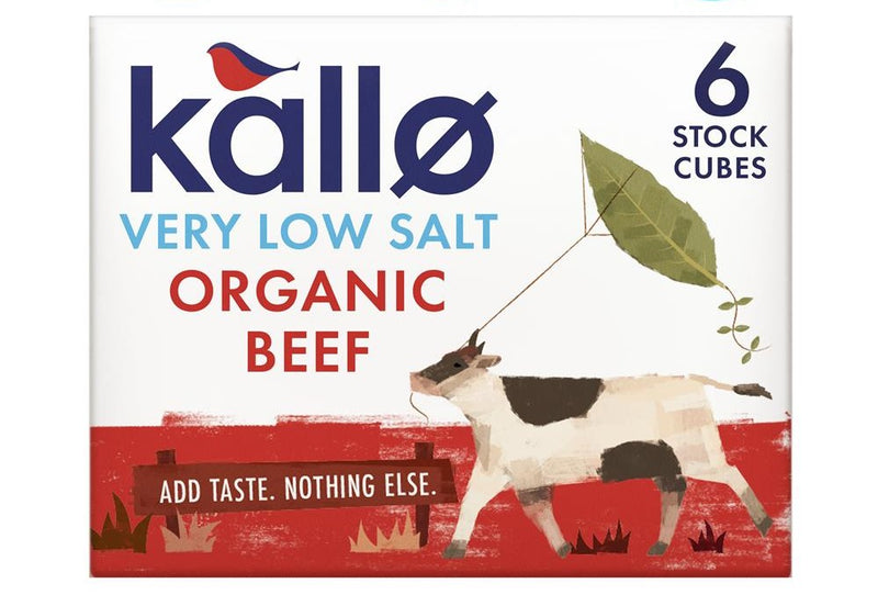 Kallo Organic Very Low Salt Organic Beef 6 Stock Cubes - 48g
