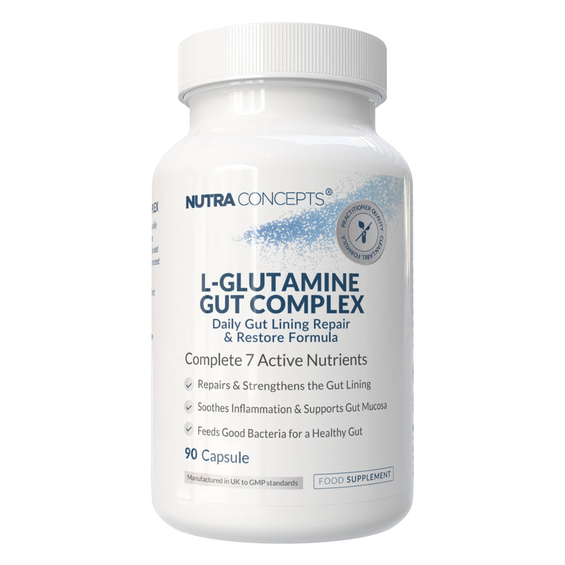 Nutraconcepts L-Glutamine Gut Complex - Mucosal Repair & Support - 90 Capsules