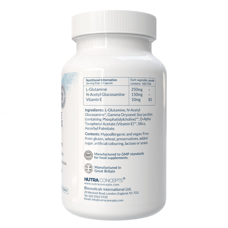 Nutraconcepts L-Glutamine Gut Complex - Mucosal Repair & Support - 90 Capsules