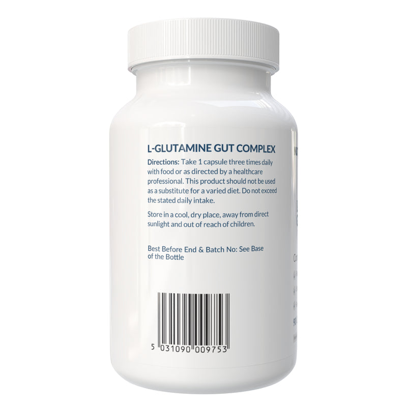 Nutraconcepts L-Glutamine Gut Complex - Mucosal Repair & Support - 90 Capsules
