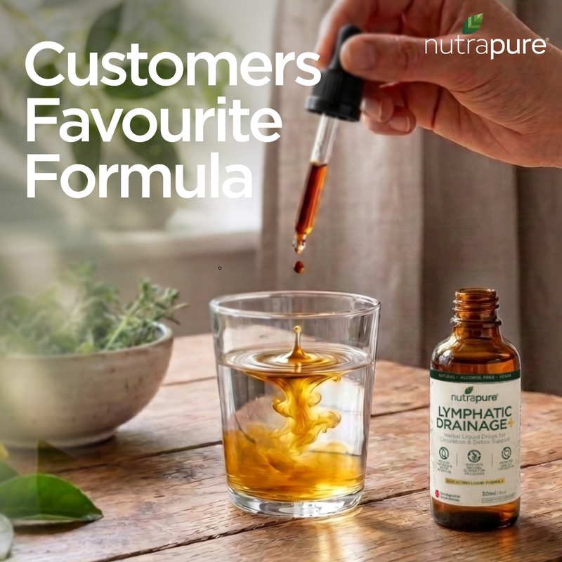 Nutrapure Lymphatic Drainage Drops – Herbal Liquid Support for Detox & Circulation - 30ml