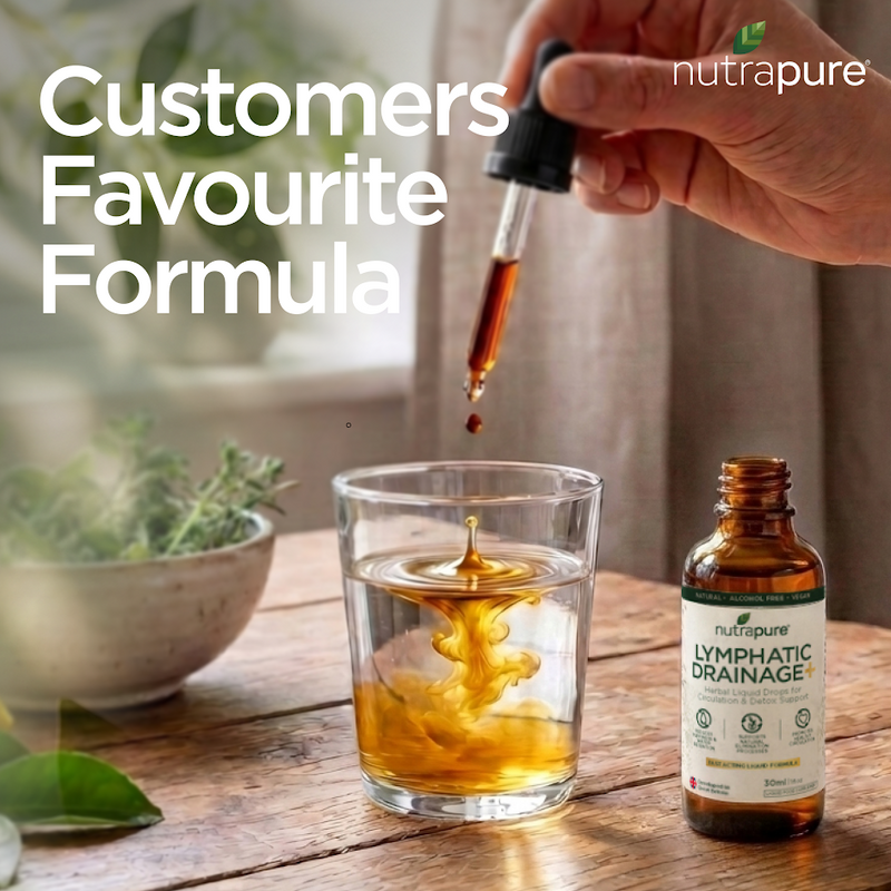 Nutrapure Lymphatic Drainage Drops – Herbal Liquid Support for Detox & Circulation - 30ml