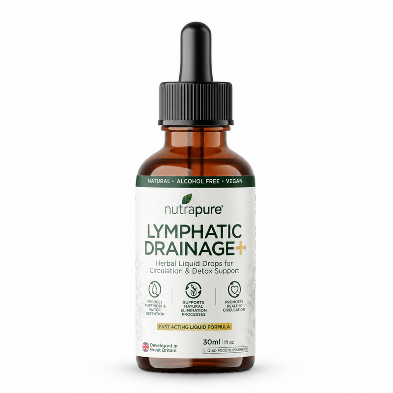 Nutrapure Lymphatic Drainage Drops – Herbal Liquid Support for Detox & Circulation - 30ml