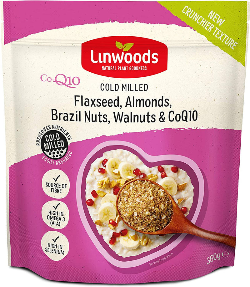 Linwoods Milled Flaxseed, Nuts & Q10 Mix (360g) - Health & Energy Superfood
