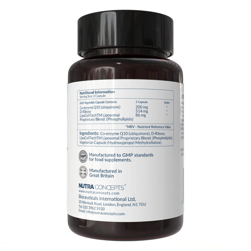 Liposomal CoQ10 with D-Ribose Energy Complex - 60 Capsules