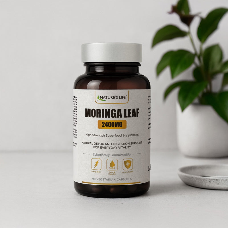 Organic Moringa Capsules 2400mg, 90 Vegan Capsules, 3 Month Supply