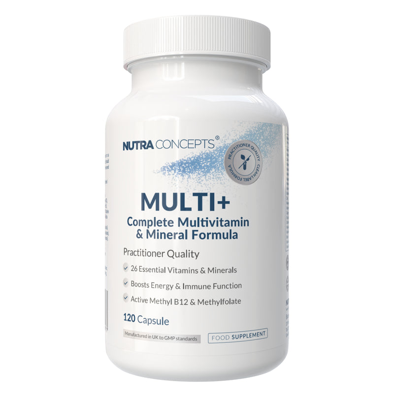 Nutraconcepts Multi+ - Multivitamin & Mineral Clinical Potency Support - 120 Capsules
