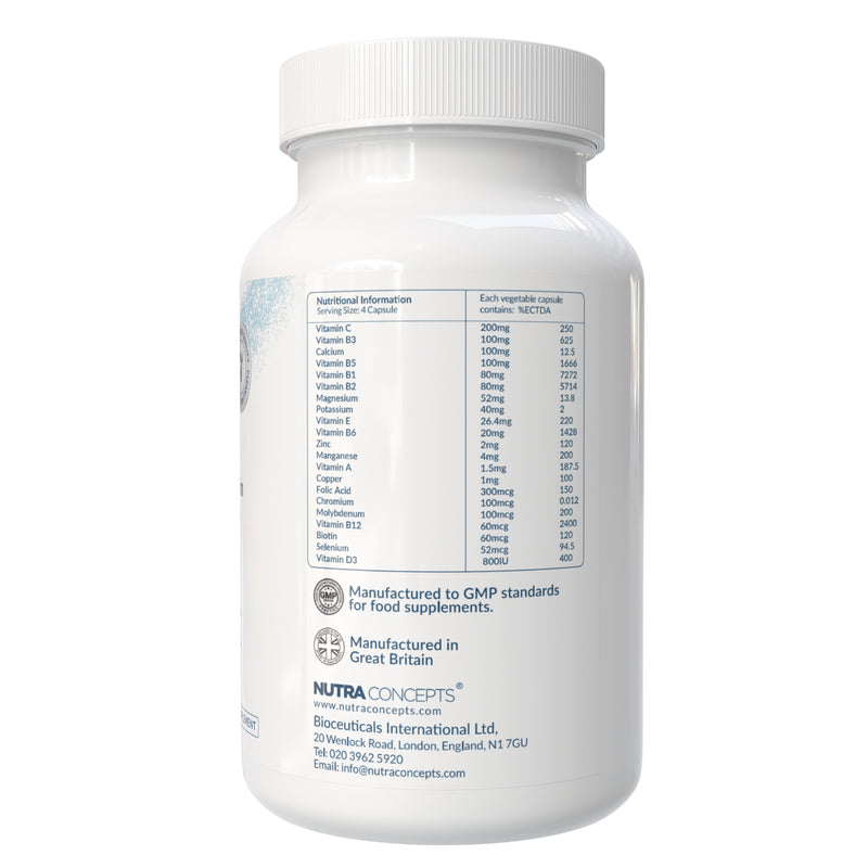 Nutraconcepts Multi+ - Multivitamin & Mineral Clinical Potency Support - 120 Capsules