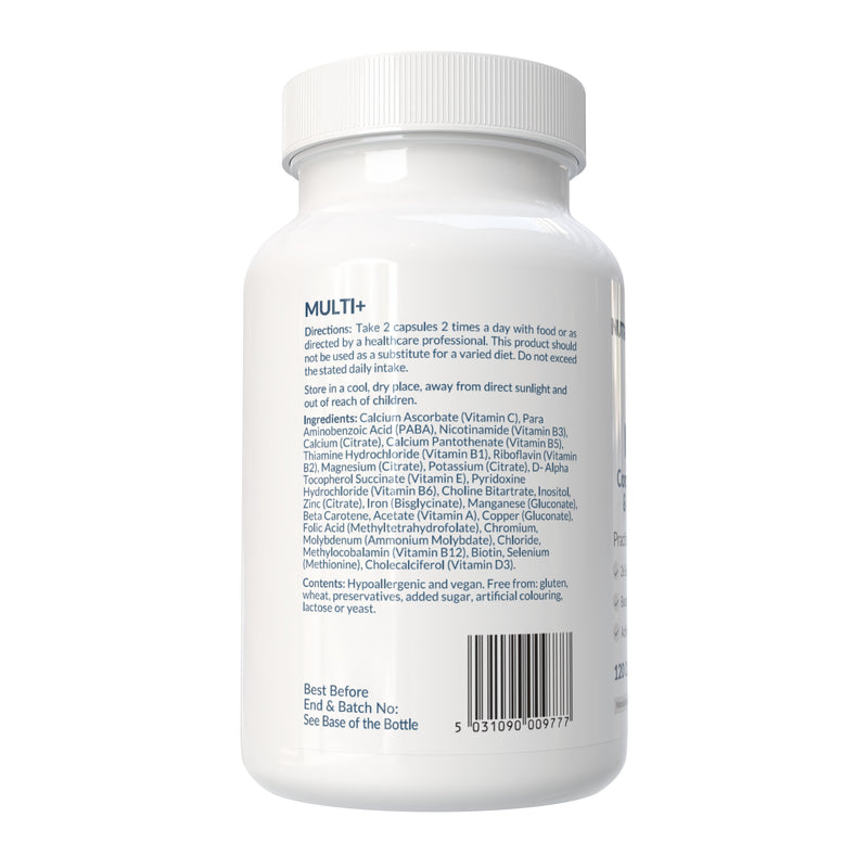 Nutraconcepts Multi+ - Multivitamin & Mineral Clinical Potency Support - 120 Capsules