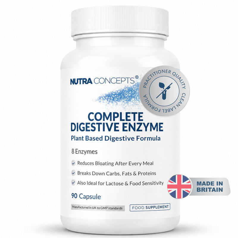 Nutraconcepts Complete Digestive Enzyme - Plant Based Broad Spectrum - 90 Caps