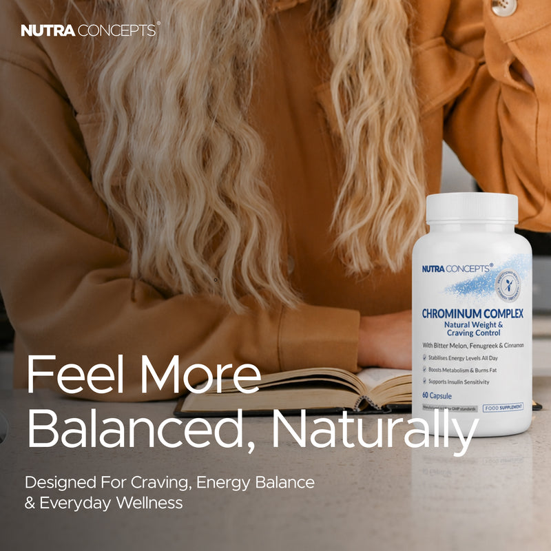 Nutraconcepts Chromium Complex Blood Sugar Energy & Weight Support - 60 Caps
