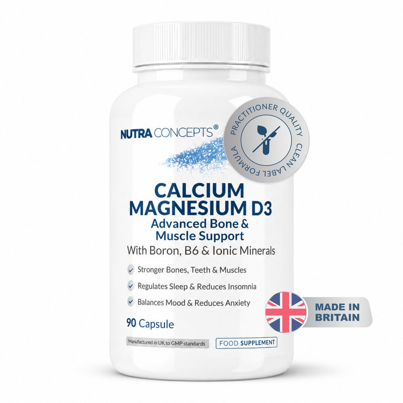 Nutraconcepts Calcium Magnesium D3 - Bone & Skeletal Support - 90 Capsules