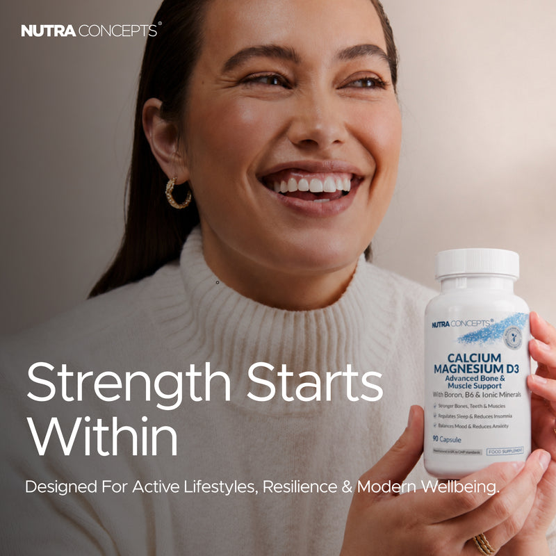 Nutraconcepts Calcium Magnesium D3 - Bone & Skeletal Support - 90 Capsules