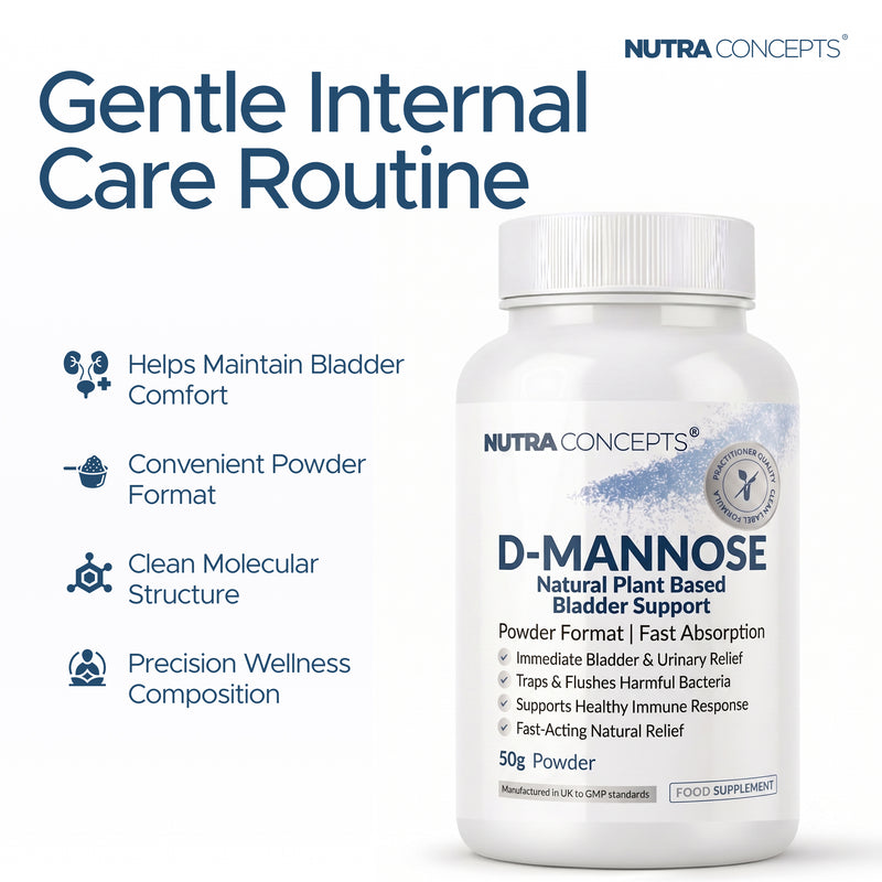 Nutraconcepts D Mannose Powder - Pure Bladder & Urinary Tract Support - 50g