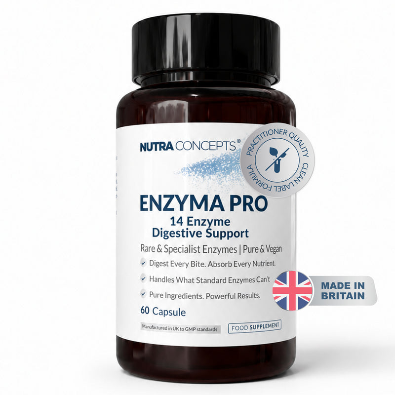 Nutraconcepts Enzyma Pro – 14-Digestive Enzyme Complex – 60 Vegan Capsules
