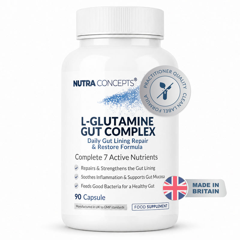 Nutraconcepts L-Glutamine Gut Complex - Mucosal Repair & Support - 90 Capsules