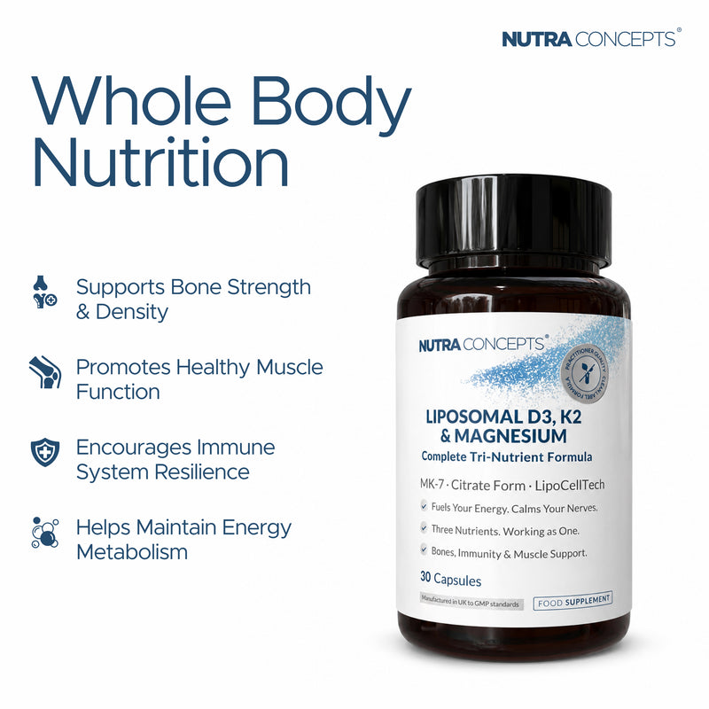 Nutraconcepts Liposomal Vitamin D3 K2 Magnesium - 30 Capsules