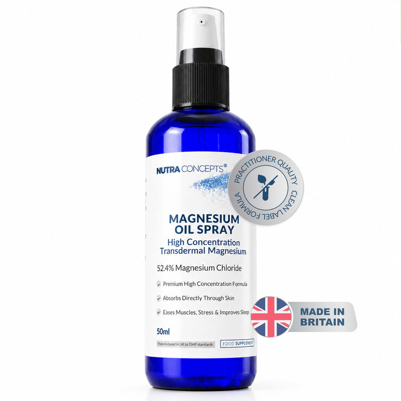 Magnesium Oil Spray 52.4% Chloride Muscle & Nerve Support - 50ml