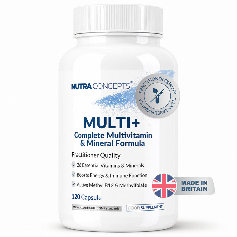 Nutraconcepts Multi+ - Multivitamin & Mineral Clinical Potency Support - 120 Capsules