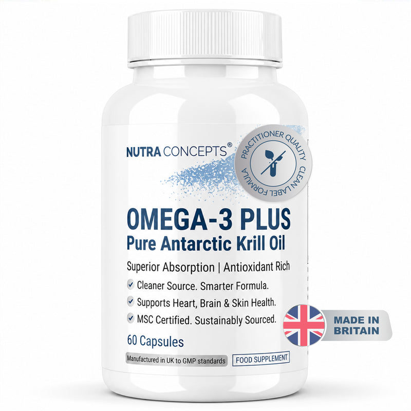 Nutraconcepts Omega-3 Plus - Pure Antarctic Krill Oil - 60 Soft Gel