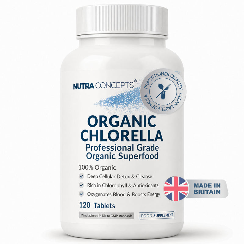 Nutraconcepts Organic Chlorella Algae Detox Immune & Blood Support - 120 Tablets