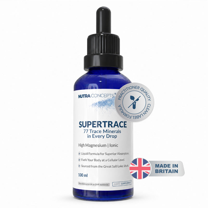Nutraconcepts Supertrace 77 Essential Minerals Liquid Drops - Heart & Brain Support - 100ml