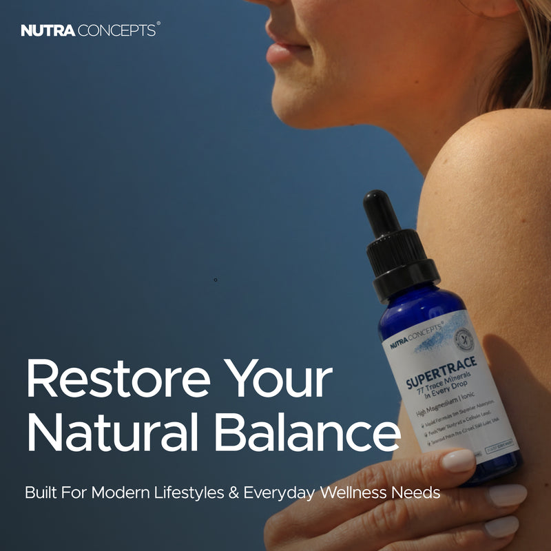 Nutraconcepts Supertrace 77 Essential Minerals Liquid Drops - Heart & Brain Support - 100ml