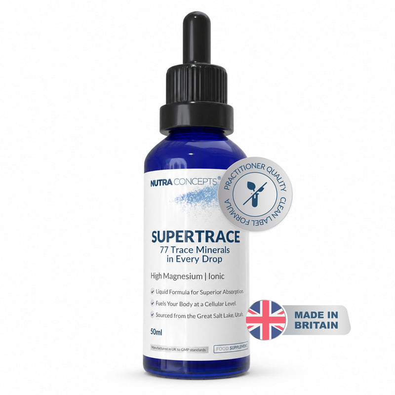 Nutraconcepts Supertrace 77 Essential Minerals Liquid Drops - Heart & Brain Support - 50ml