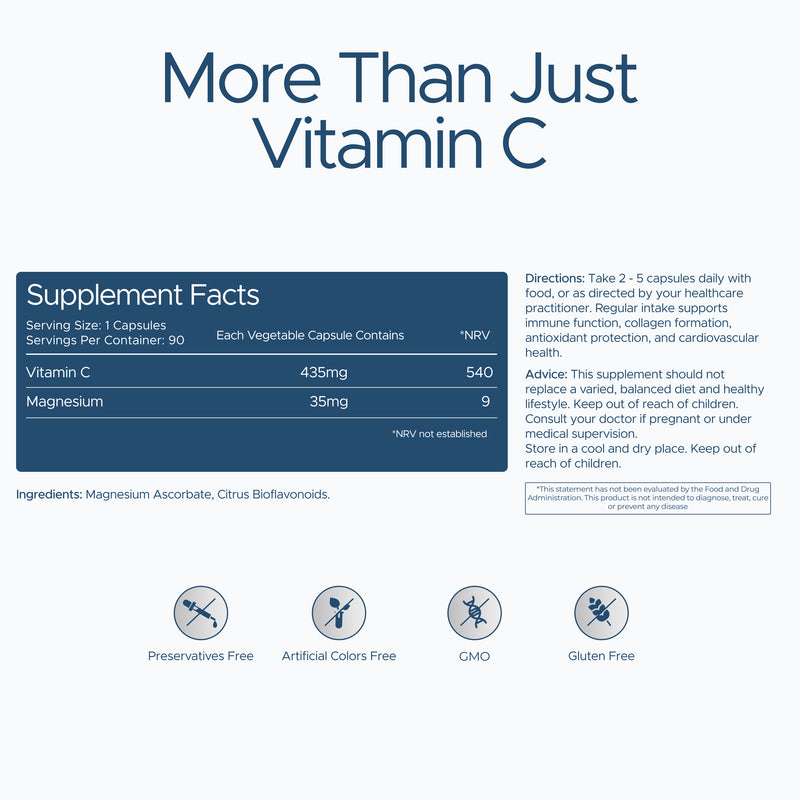 Vitamin C & Bioflavonoids Antioxidant Immune Support - 90 Caps