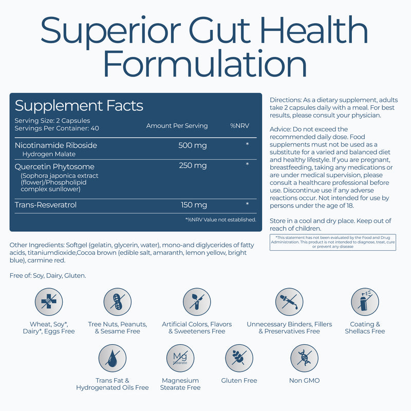 Nutraconcepts Acidophilus Complex Plus - Bacteria Probiotic Gut Support - 60 Capsules