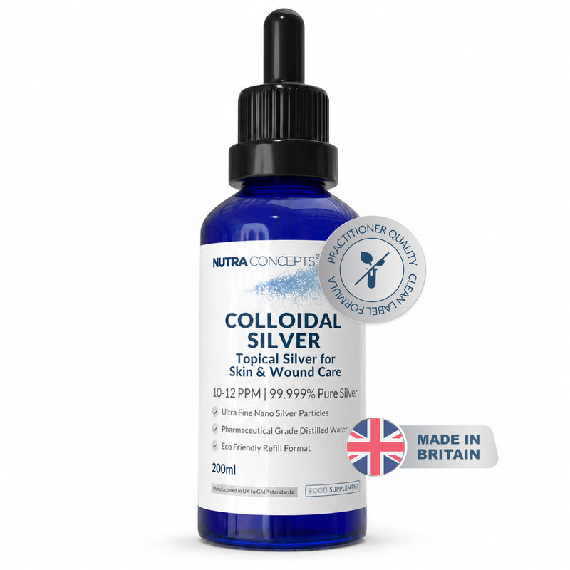 Nutraconcepts Colloidal Silver Refill - 200ml - Natural Wide Spectrum Antibiotic Support