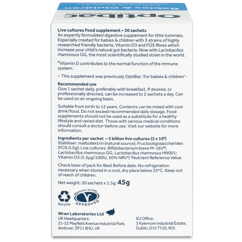 Optibac Probiotics for Babies & Children  - 30 Sachets