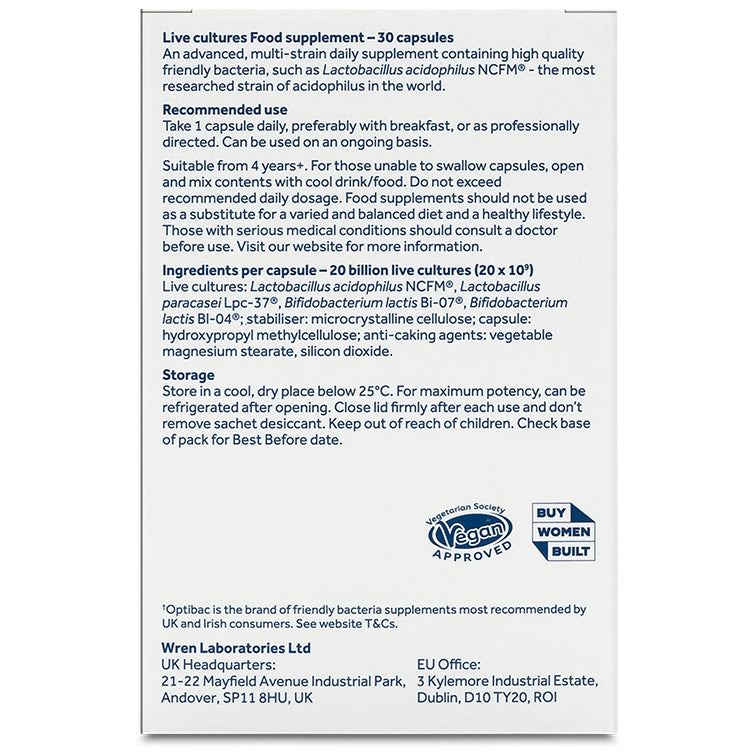 Optibac Probiotics For Every Day Extra Strength - 30 Capsules
