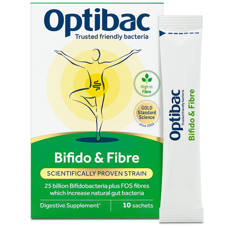 Optibac Probiotics Bifidobacteria & Fibre - 10 Sachets x 6g