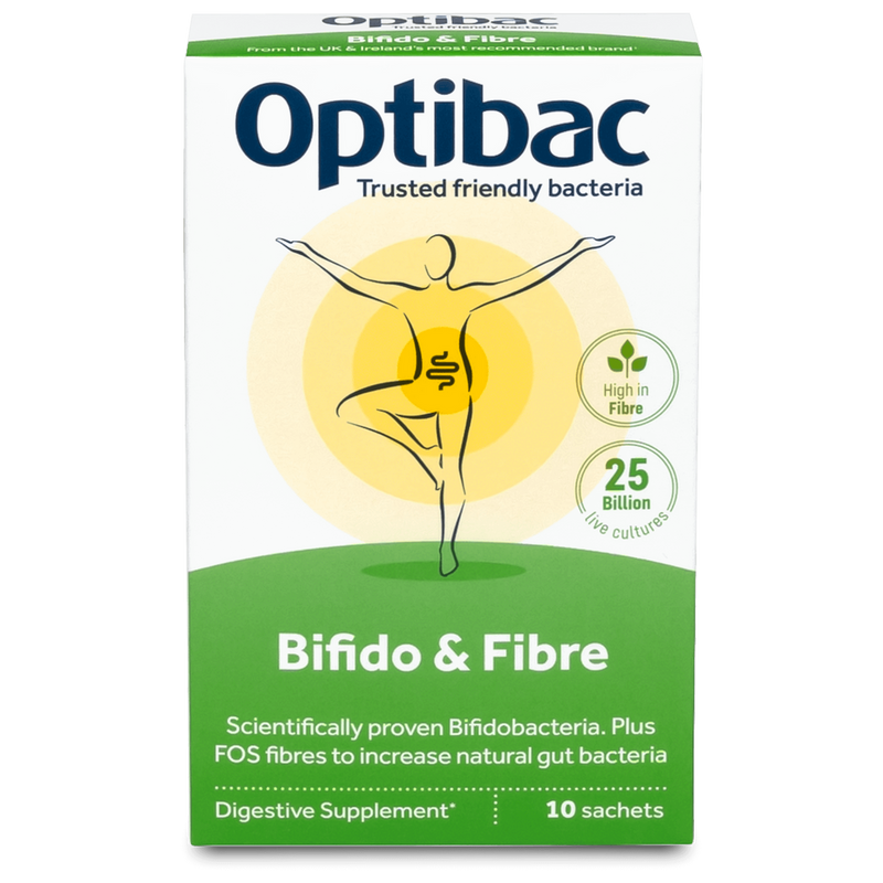 Optibac Probiotics Bifidobacteria & Fibre - 10 Sachets x 6g