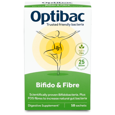 Optibac Probiotics Bifidobacteria & Fibre - 10 Sachets x 6g